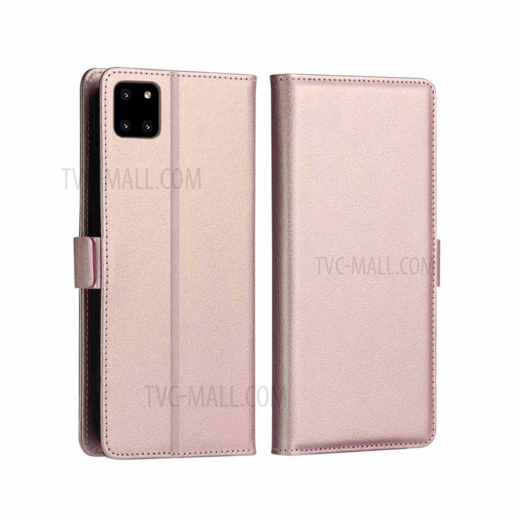 DZGOGO Milo Series Wallet Leather Phone Shell for Samsung Galaxy A81/Note 10 Lite - Rose Gold-1