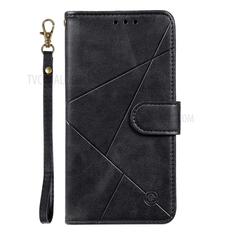Geometrische Muster Mappenledertelefonkasten Für Samsung Galaxy A01 - Schwarz-3
