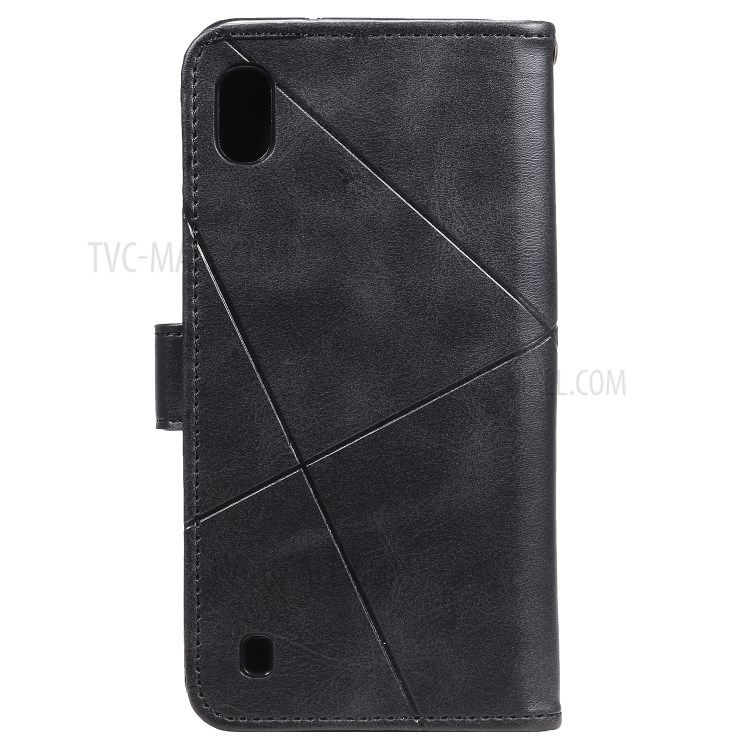 Geometrische Muster Mappenledertelefonkasten Für Samsung Galaxy A01 - Schwarz-4