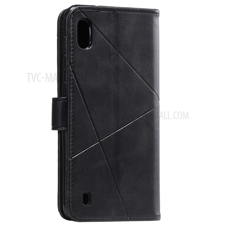 Geometrische Muster Mappenledertelefonkasten Für Samsung Galaxy A01 - Schwarz-6