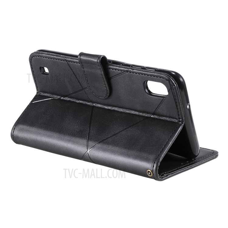 Geometrische Muster Mappenledertelefonkasten Für Samsung Galaxy A01 - Schwarz-7