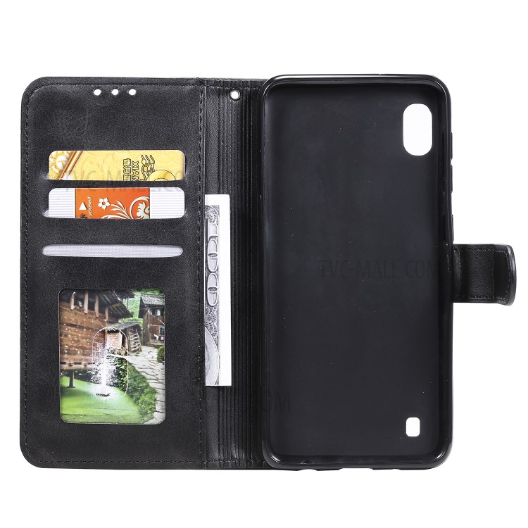Geometrische Muster Mappenledertelefonkasten Für Samsung Galaxy A01 - Schwarz-8