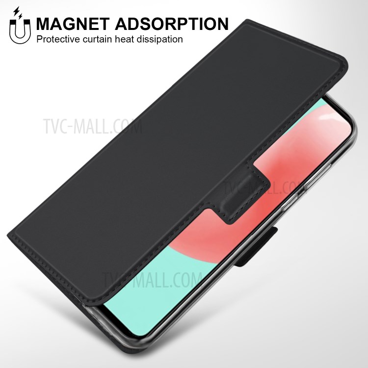 PU Leather Card Slots Stand Mobile Phone Cover for Samsung Galaxy A41 - Black-3