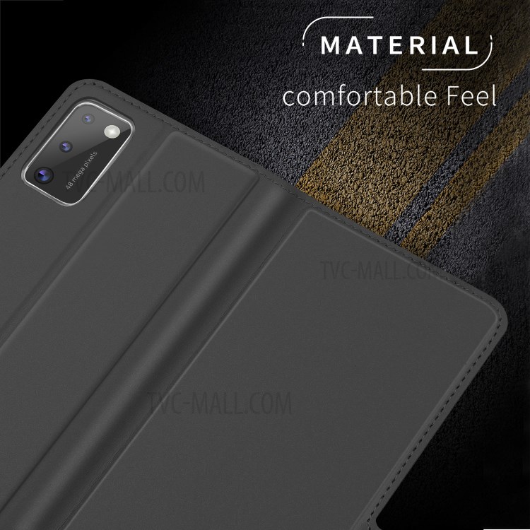PU Leather Card Slots Stand Mobile Phone Cover for Samsung Galaxy A41 - Black-8