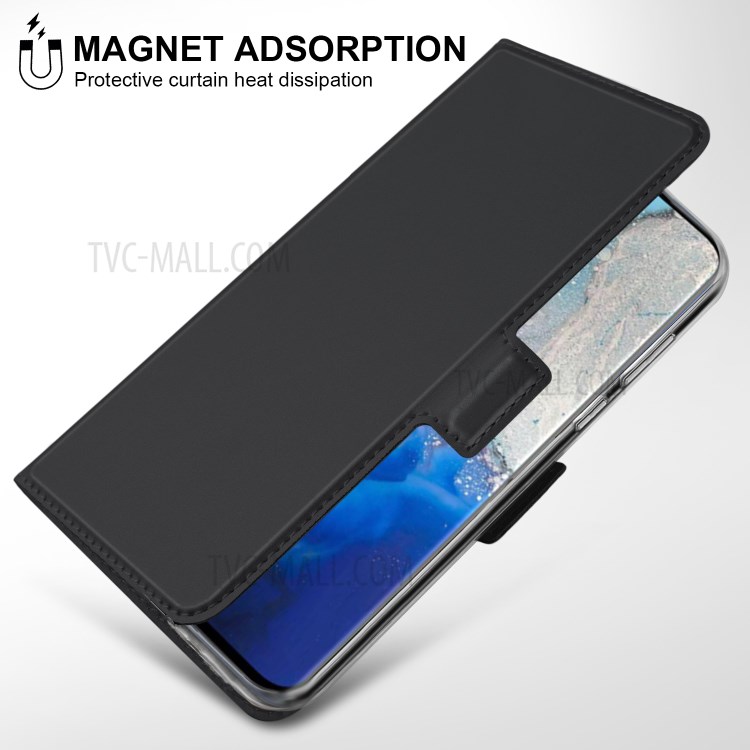 Magnetic PU Leather Flip Phone Case with Card Slots for Samsung Galaxy S20 - Black-3