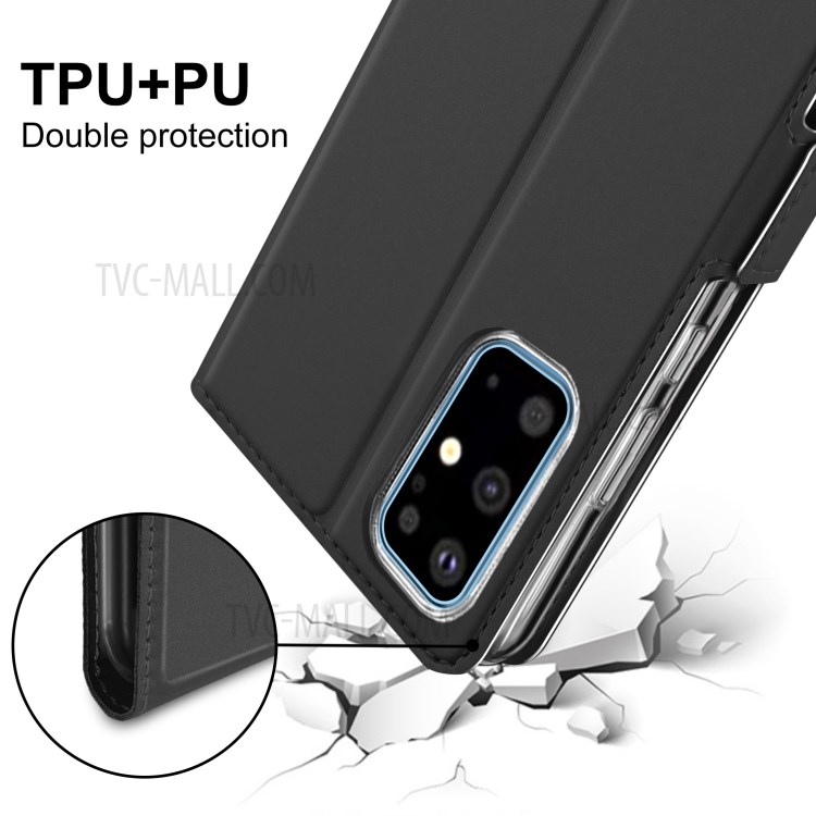 Card Holder Phone Cover PU Leather Protection Case for Samsung Galaxy S20 Plus - Black-7