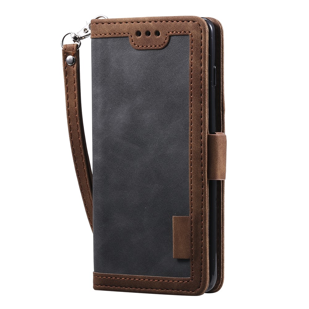 Vintage Splicing Style Wallet Stand Leder Telefon Shell Für Samsung Galaxy S10 - Grau-4