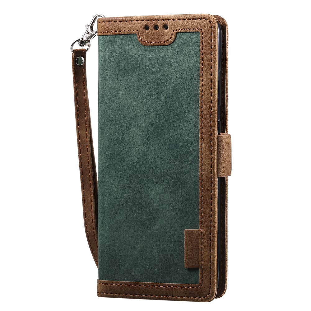 Vintage Splicing Style Wallet Stand Flip Leather Case for Samsung Galaxy S20 Ultra - Green-4