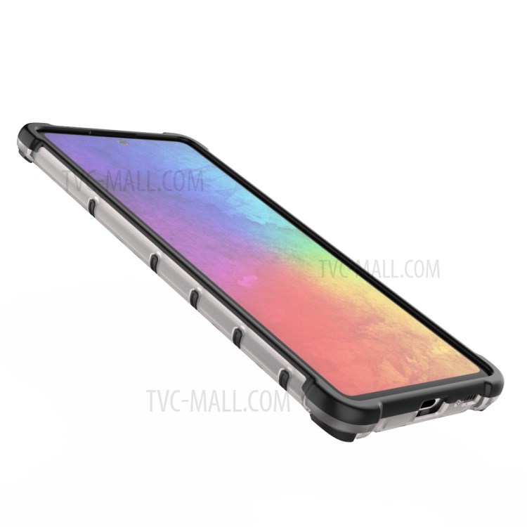 Schuko-Wabenmuster TPU + PC Hybrid Tasche Für Samsung Galaxy A91 / S10 Lite - Weiß-10