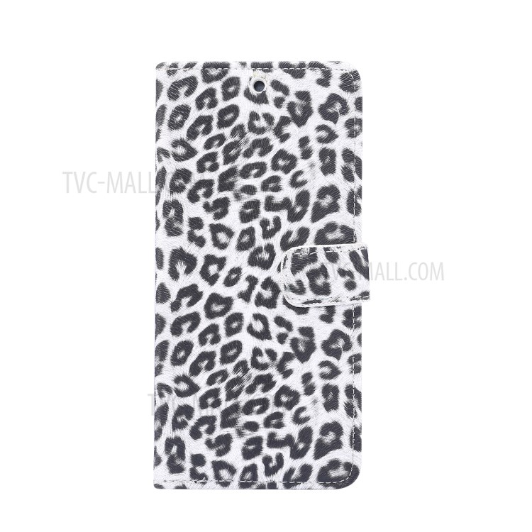 Leopard Texture PU Leather Case with Wallet Stand for Samsung Galaxy S20 Ultra - White-2