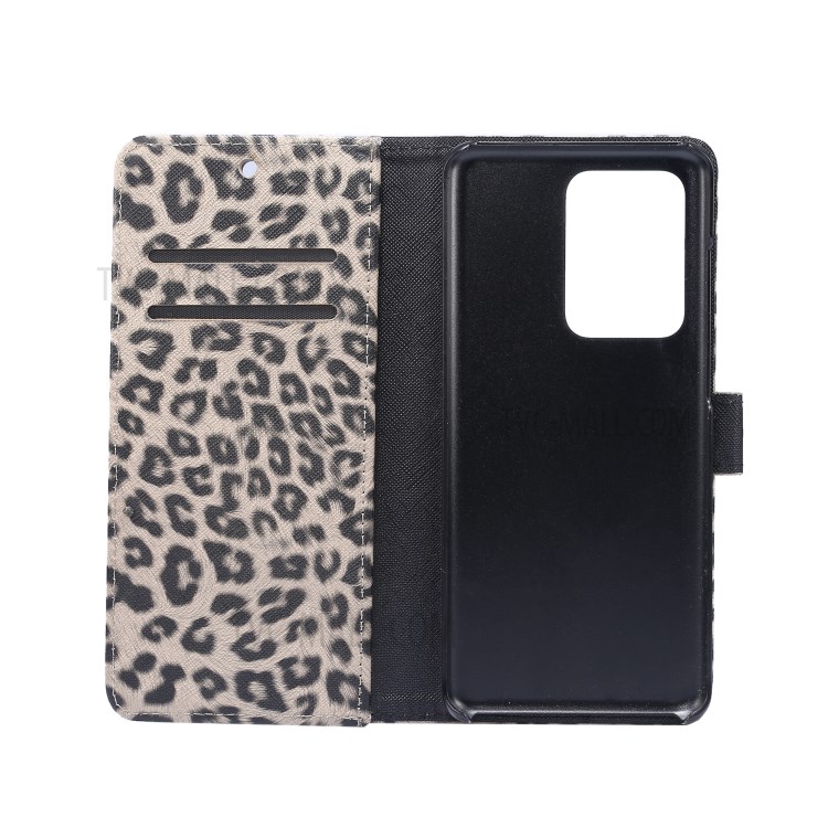 Leopardo Textura Estojo De Couro PU Com Suporte Carteira Para Samsung Galaxy S20 De Ultra - Amarelo-6