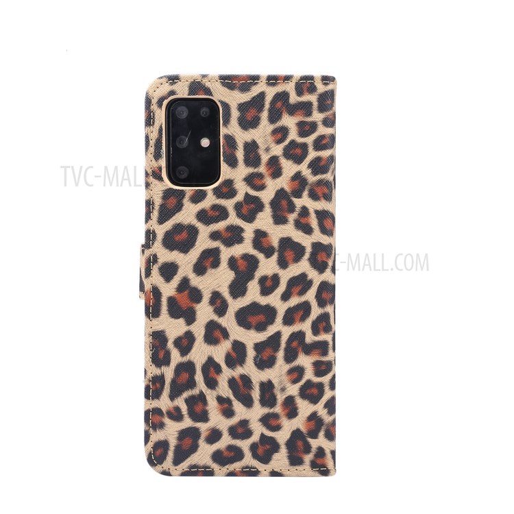 Leopard Pattern Wallet Stand Leather Phone Shell for Samsung Galaxy S20 Plus - Brown-3