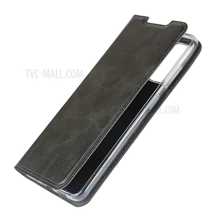 PU Leather Stand Phone Cover Case with Card Slot for Samsung Galaxy S20 - Black-8