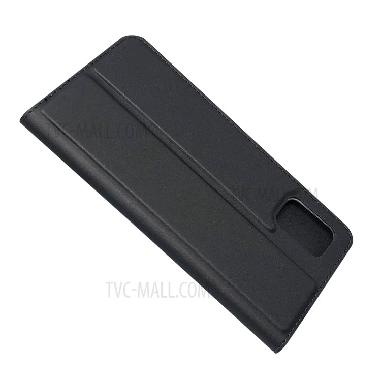 Auto-absorbed Magnetic Leather Card Holder Shell for Samsung Galaxy A51 - Black-4