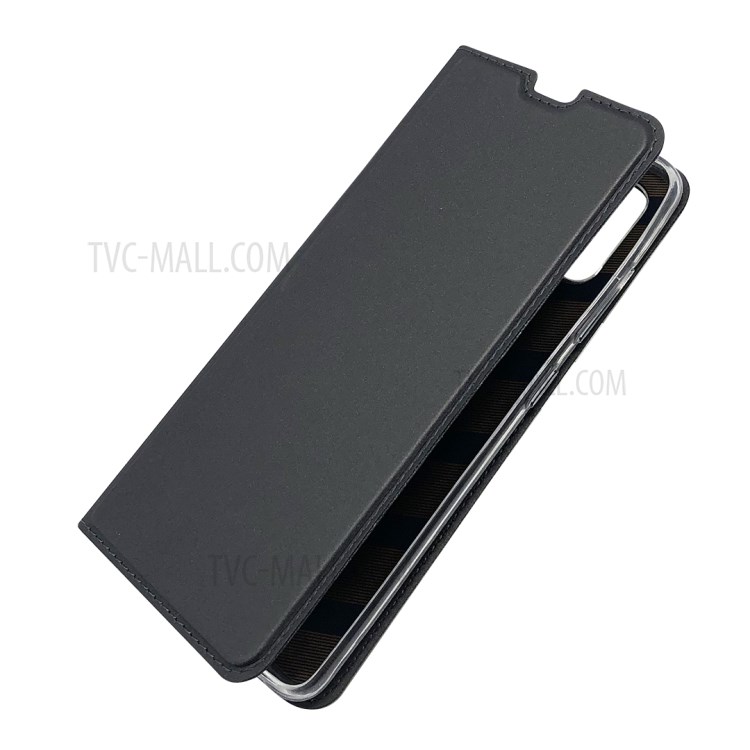 Auto-absorbed Magnetic Leather Card Holder Shell for Samsung Galaxy A51 - Black-7