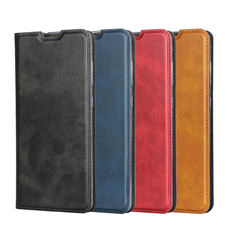 With Stand Leather Card Holder Case for Samsung Galaxy A51 - Black-10