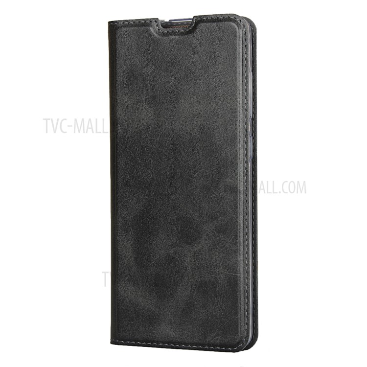 With Stand Leather Card Holder Case for Samsung Galaxy A51 - Black-4