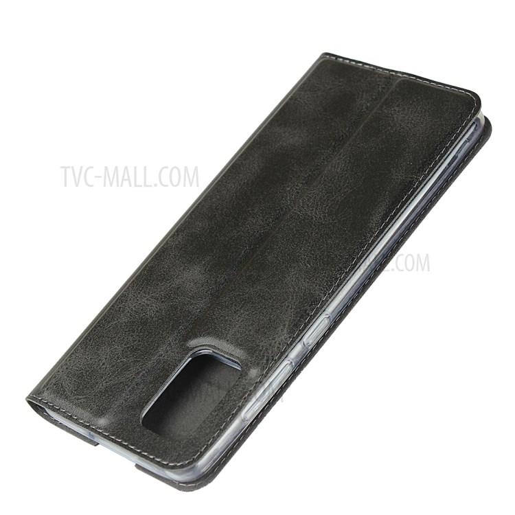 With Stand Leather Card Holder Case for Samsung Galaxy A51 - Black-7