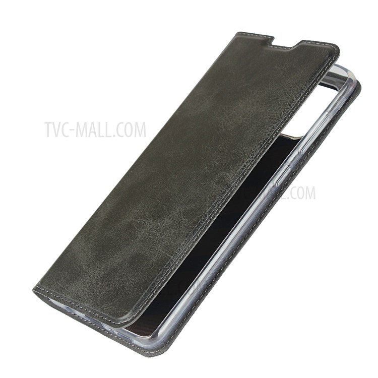 With Stand Leather Card Holder Case for Samsung Galaxy A51 - Black-8
