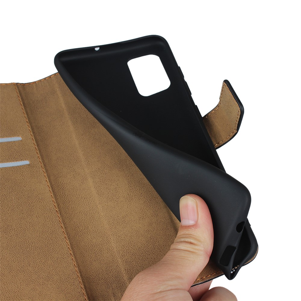 Genuína Carteira De Couro Da Carcaça Shell Telefone Celular Suporte Para Samsung Galaxy A51 - Rosa-12