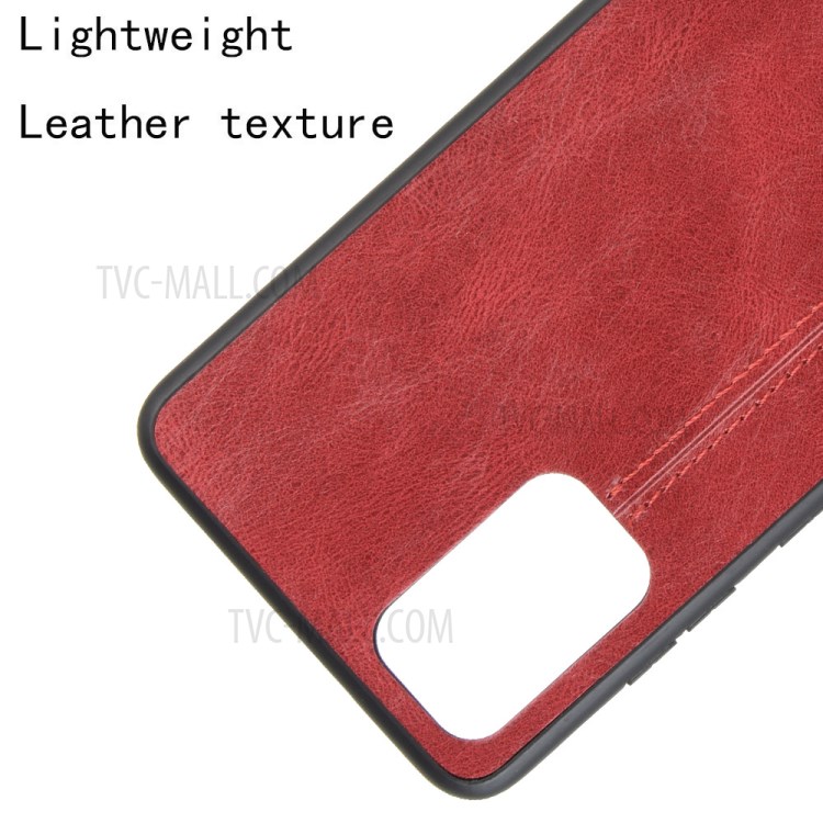 PC + TPU + PU Couro Combinação Telefone Caixa Para Samsung Galaxy S20 Mais / S20 Mais 5G - Vermelho-2