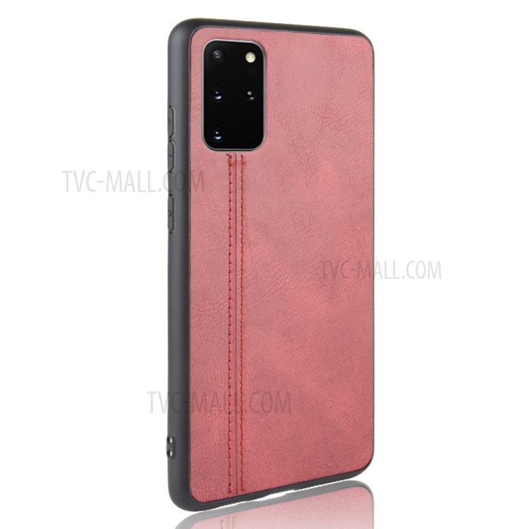 PC + TPU + PU Couro Combinação Telefone Caixa Para Samsung Galaxy S20 Mais / S20 Mais 5G - Vermelho-4