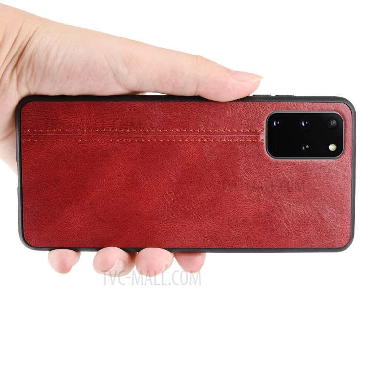 PC + TPU + PU Couro Combinação Telefone Caixa Para Samsung Galaxy S20 Mais / S20 Mais 5G - Vermelho-6