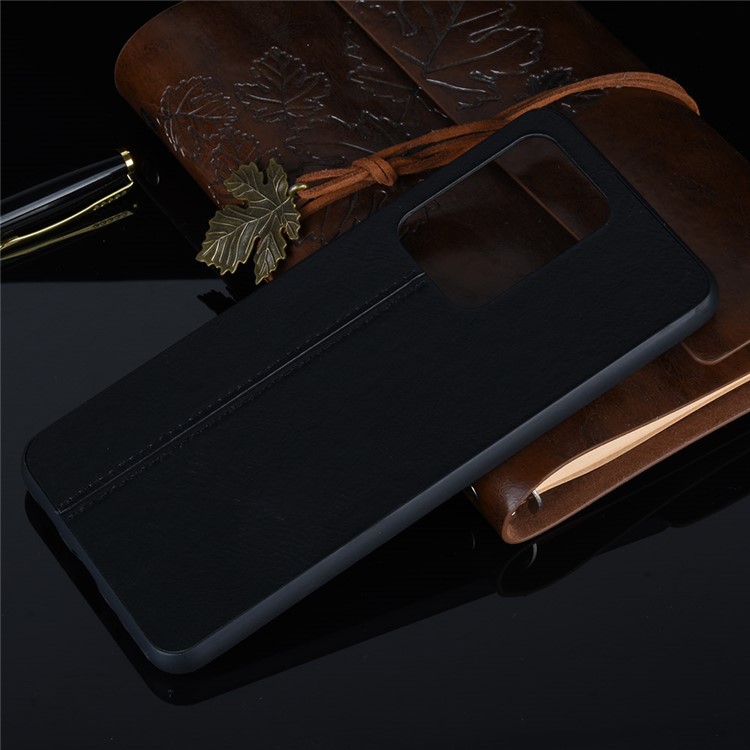 PU Leather Coated PC + TPU Combo Shell Phone Case for Samsung Galaxy S20 Ultra/S20 Ultra 5G - Black-8