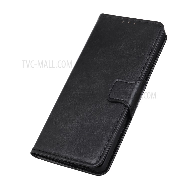 Crazy Horse Texture Magnetic Leather Wallet Flip Cover for Samsung Galaxy A11 - Black-6