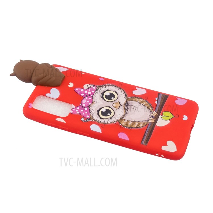 3D Doll Decor Soft TPU Phone Case for Samsung Galaxy A41 - Female Owl-4