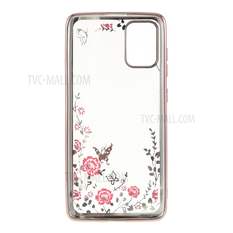 Electroplated Rhinestone TPU Case for Samsung Galaxy A71 - Rose Gold-3