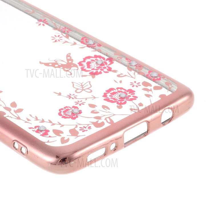 Electroplated Rhinestone TPU Case for Samsung Galaxy A71 - Rose Gold-6