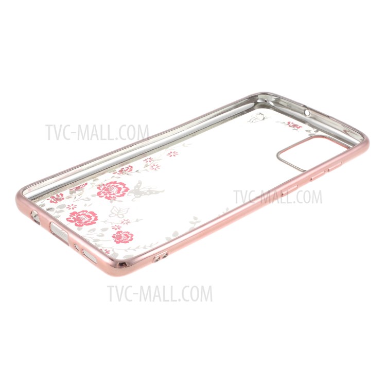 Electroplated Rhinestone TPU Case for Samsung Galaxy A71 - Rose Gold-7