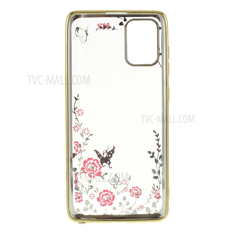 Electroplated Rhinestone TPU Case for Samsung Galaxy A71 - Gold-3
