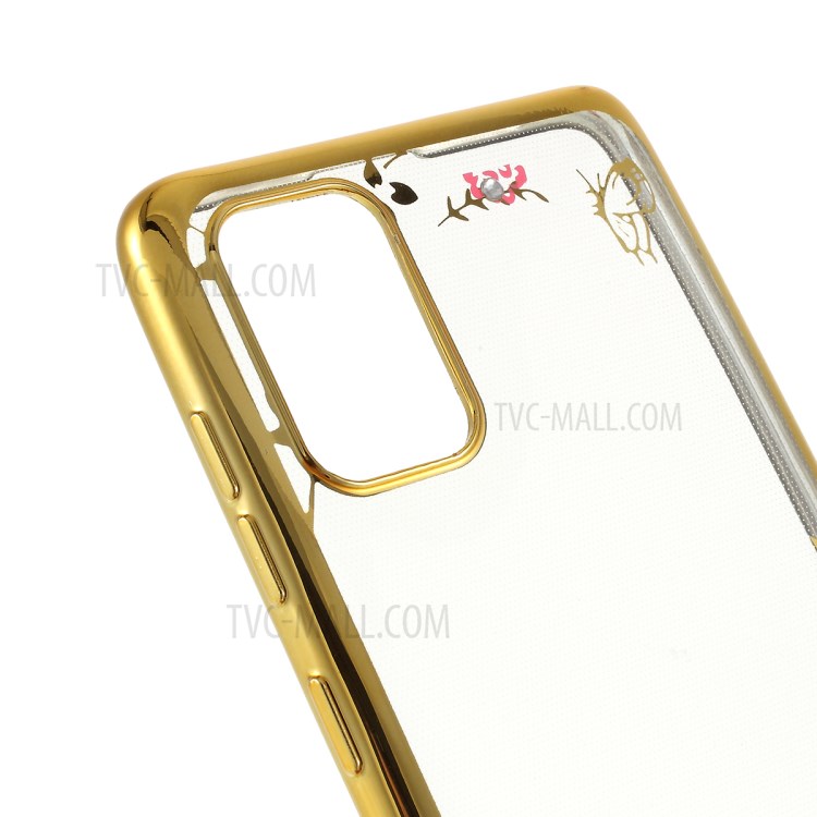 Electroplated Rhinestone TPU Case for Samsung Galaxy A71 - Gold-4