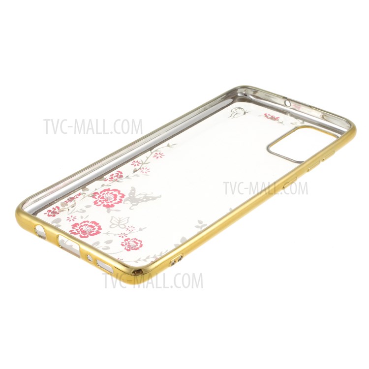 Electroplated Rhinestone TPU Case for Samsung Galaxy A71 - Gold-7