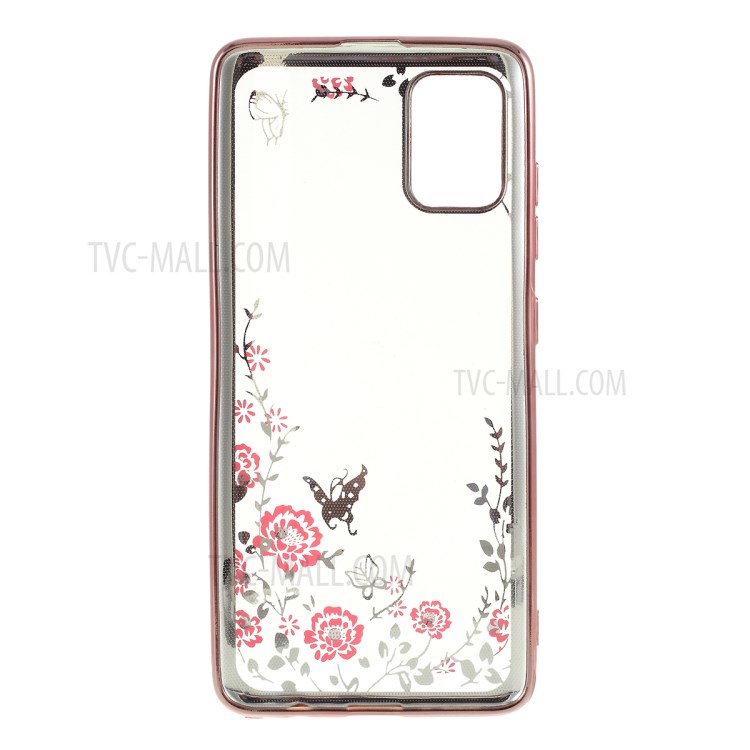Electroplated Rhinestone TPU Case Phone Shell for Samsung Galaxy A51 - Rose Gold-3