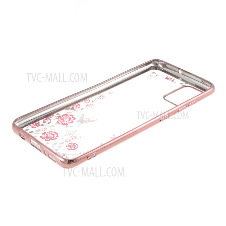 Electroplated Rhinestone TPU Case Phone Shell for Samsung Galaxy A51 - Rose Gold-7