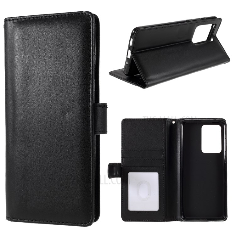 Magnetic Leather Wallet Stand Phone Shell for Samsung Galaxy S20 Ultra-1