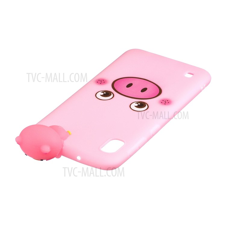 3D Doll Decor Soft TPU Phone Shell for Samsung Galaxy A01 - Pig-5