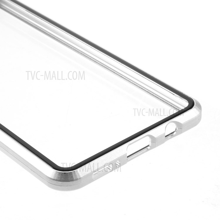 Metal Frame + Tempered Glass Cell Phone Case for Samsung Galaxy A51 - Silver-8