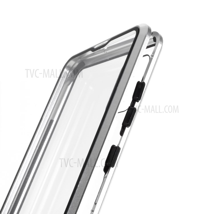 Metal Frame + Tempered Glass Cell Phone Case for Samsung Galaxy A51 - Silver-9