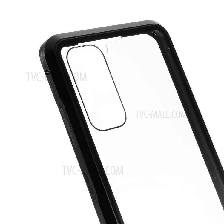 Metal Frame + Tempered Glass Protective Case for Samsung Galaxy S20 - Black-10