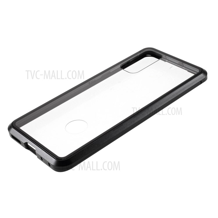 Metal Frame + Tempered Glass Protective Case for Samsung Galaxy S20 - Black-5