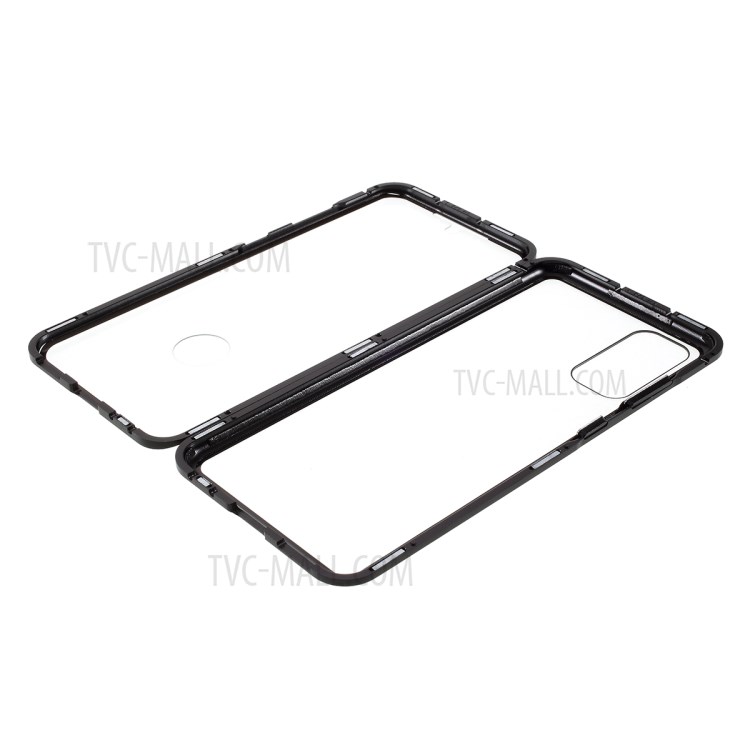 Metal Frame + Tempered Glass Protective Case for Samsung Galaxy S20 - Black-9