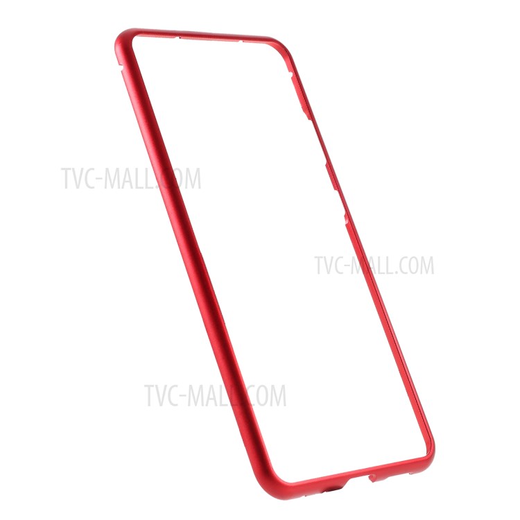 Detachable Magnetic Metal Frame + Tempered Glass Case for Samsung Galaxy S20 Plus - Red-3
