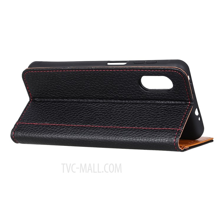 Litchi Texture PU Leather Wallet Stand Case for Samsung Galaxy Xcover Pro - Black-4