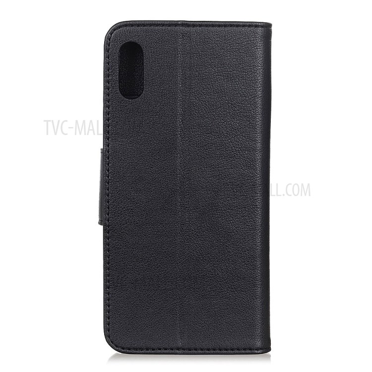 Litchi Surface Design Leather Wallet Stand Phone Case for Samsung Galaxy Xcover Pro - Black-9