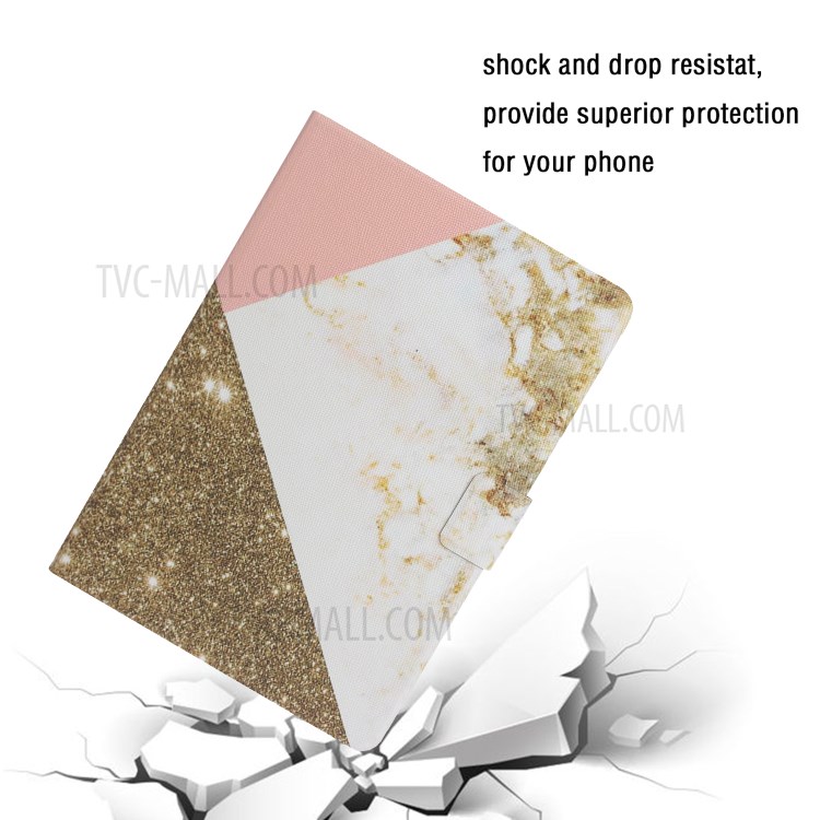 Marble Texture Stand Leather Card Holder Case for Samsung Galaxy Tab A 10.1 (2019) T510 - Style F-7