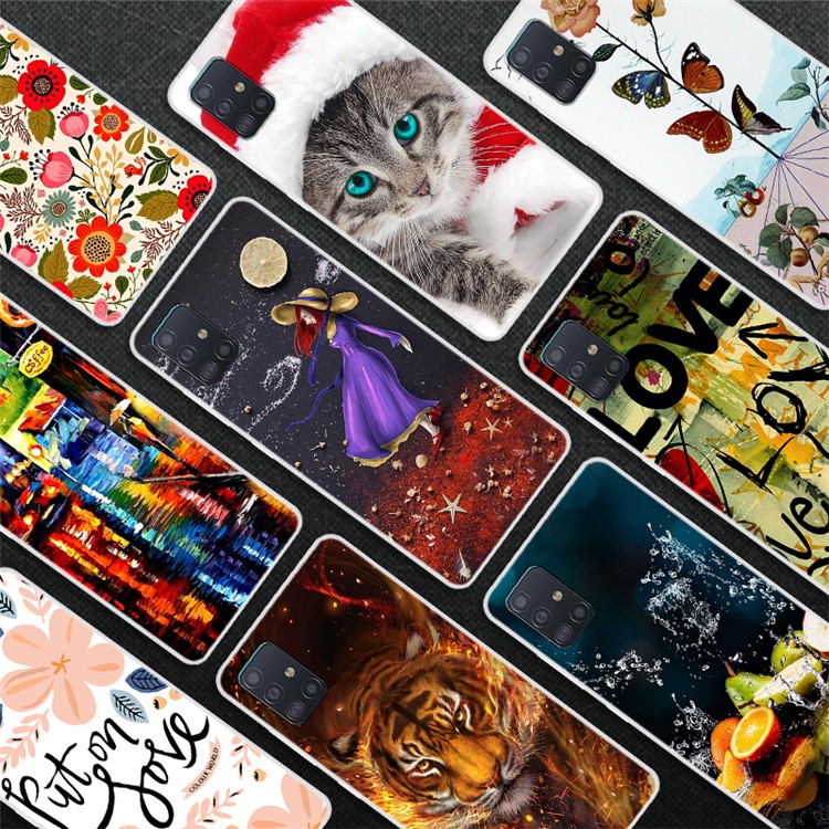 Печать Pattern Printing TPU Телефона Для Samsung Galaxy A71 - Красивый Цветок-5